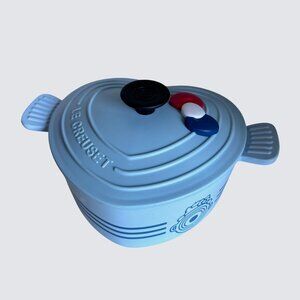 Le Creuset Hello Kitty Light Blue Food Container Pot Sanrio Kawaii Cute Bamboo
